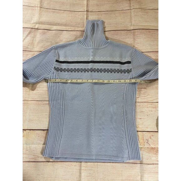 Spyder Women's Black Knit Long Sleeve Turtle Neck Sweater - 8 - Picture 4 of 11